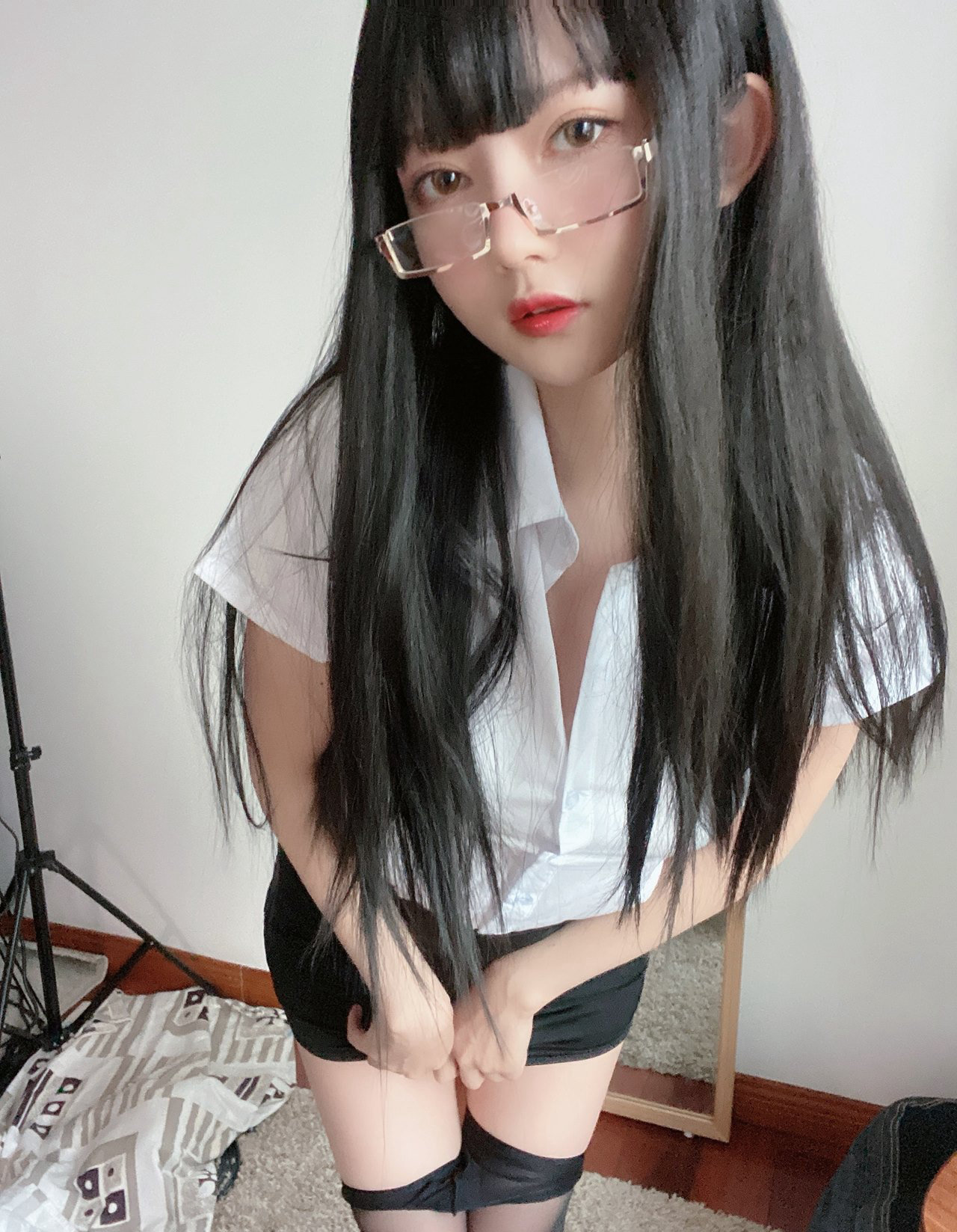 51酱美女老师cosplay大尺度超污动漫美女白丝美腿(5)