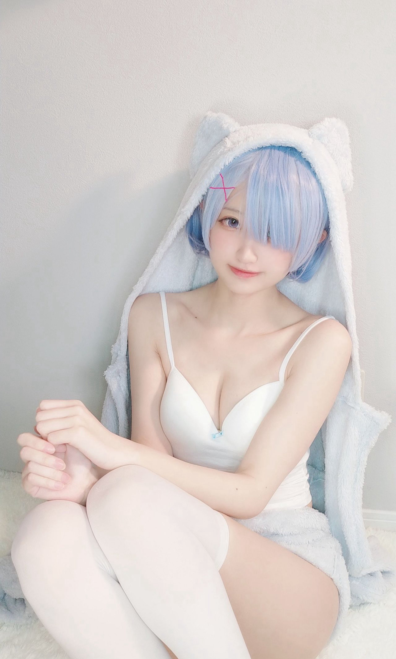 桜桃喵可爱白丝袜写真集cosplay大尺度高清落体美女(13)